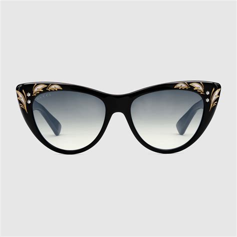 gucci women's cat eye acetate frame sunglasses|designer oversized cat eye sunglasses.